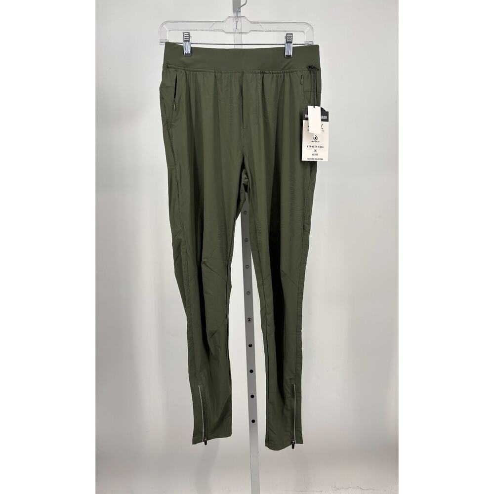 Kenneth Cole Core Collection Tech Joggers Mens S Green Tapered Athleisure NEW